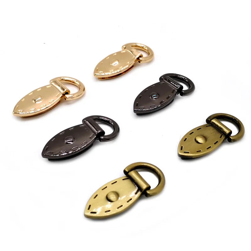 Ivoduff Metal Handbag Purse Leaf Bag Strap D Ring Anchor Connector Buckle Clasp Hardware