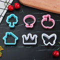 6 Pcs/Set Carton Shape Fondant Cake Mold Cookie  Embosser Cutter Sugarcraft Cake Molds DIY Cookie Biscuit Cutter