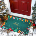 Merry Christmas Doormat Decorative Xmas Holiday Front Door Mat 40x60cm Funny Cartoon Character Felt Door Rugs for Indoor Outdoor