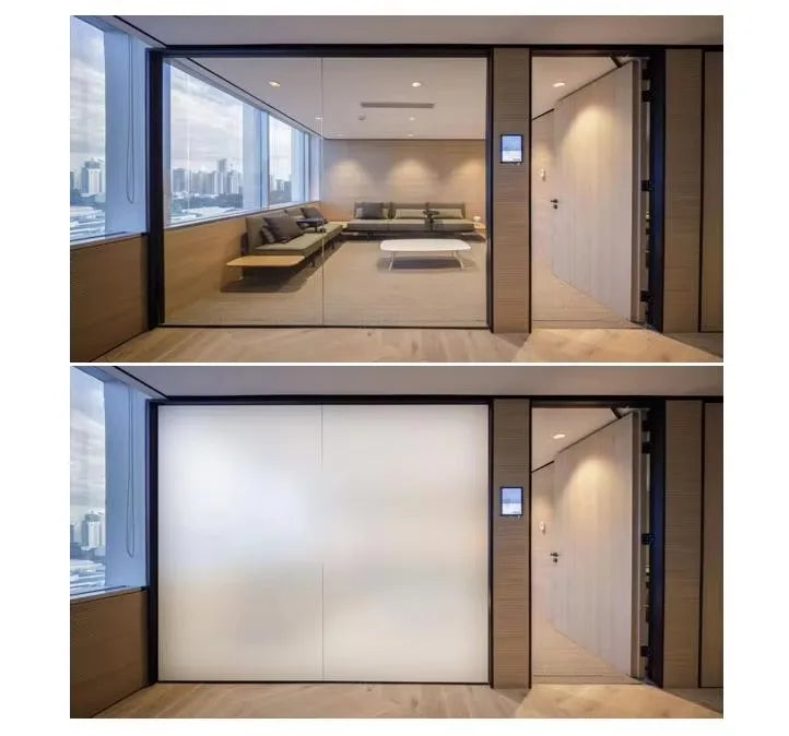 PDLC Smart Dimming Glass Privacy Electric Switchable Magic Glass Door Window Partition Decorative Adjustable Transparency Glass