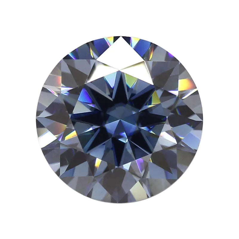 DEF Round Colored Moissanite Diamonds D Color Loose Lab Created Moissanite 5mm 6.5mm Moissanite