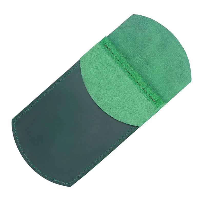 Soft Genuine Leather Handmade Durable Pencil & Ballpen Case with Custom Logo Protective Storage Promotional Use in Stock