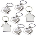 Keychain Personalized Alloy Car Key Holder Custom House Shaped Logo Laser Engraved Blank Metal Sublimation Keychain