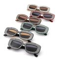 YTSKY1336 Wholesale Fashion Custom Designer Sunglasses logo Small Cateye Retro Diamond Women Sunglasses 2024