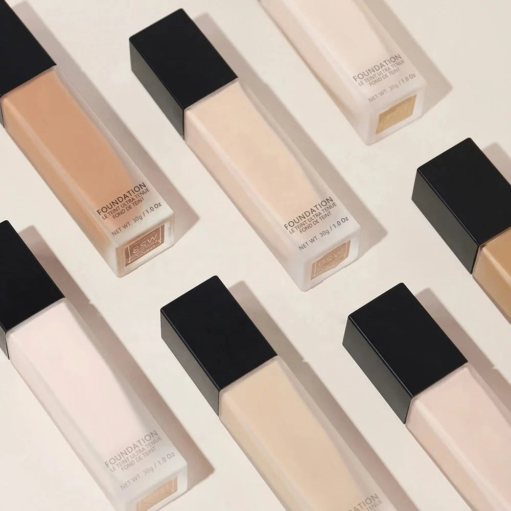 Customized Logo Long Lasting Waterproof Matte Foundation Full Coverage Private Label Organic Foundation Makeup Vegan Foundation