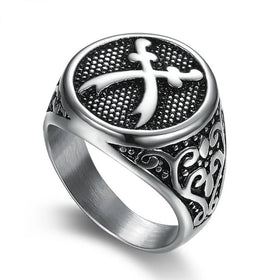 Wholesale Premium Men's Vintage Stainless Steel Silver Jewelry Finger Jewelry Rings
