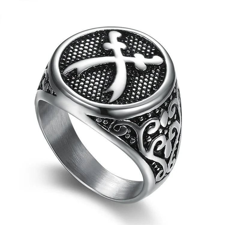 Wholesale Premium Men's Vintage Stainless Steel Silver Jewelry Finger Jewelry Rings