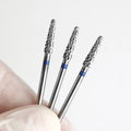 Medium Grit 3.1mm Small Cone Bit 3/32'' Tungsten Carbide Nail Drill Bits for Removing Gel Manicure Tool