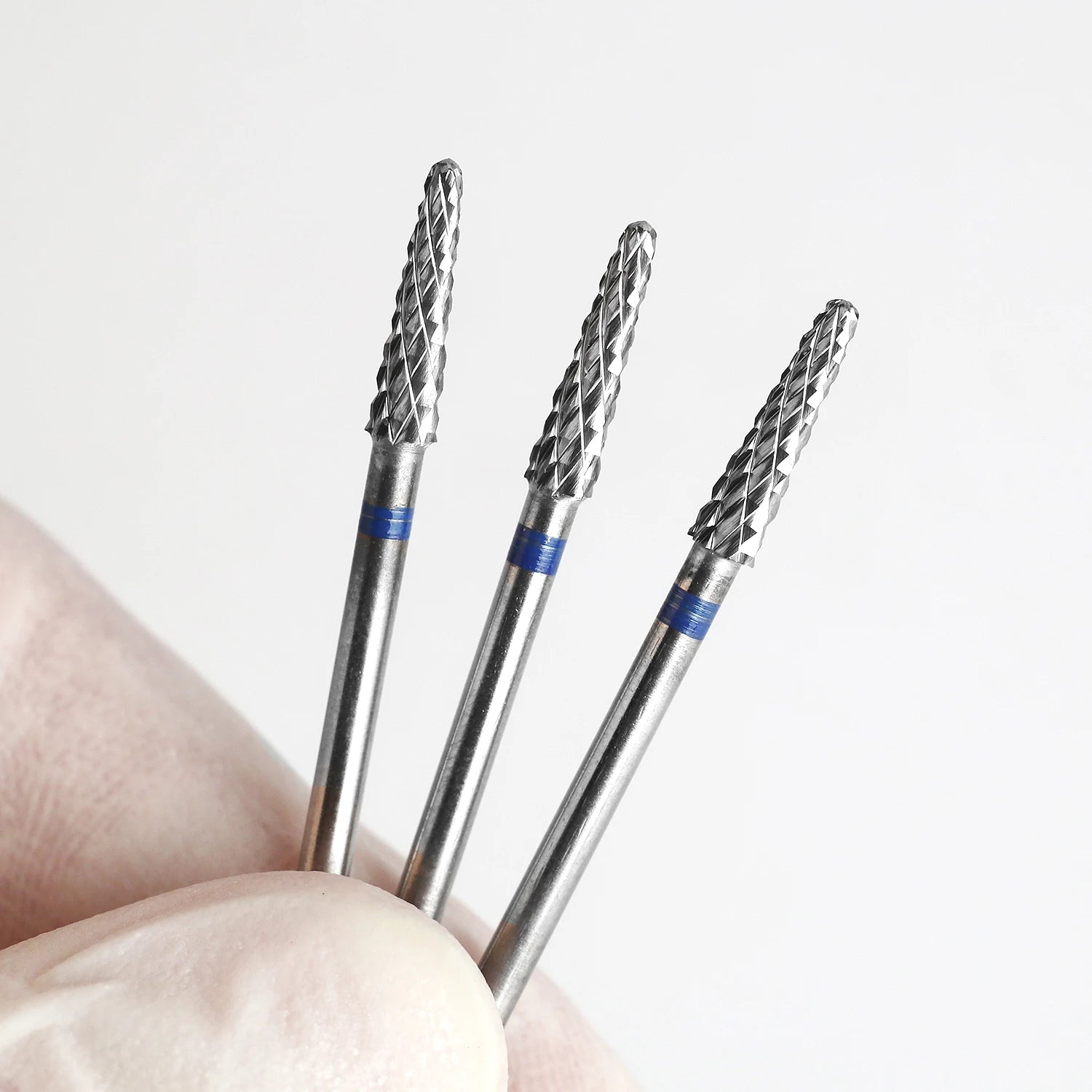 Medium Grit 3.1mm Small Cone Bit 3/32'' Tungsten Carbide Nail Drill Bits for Removing Gel Manicure Tool