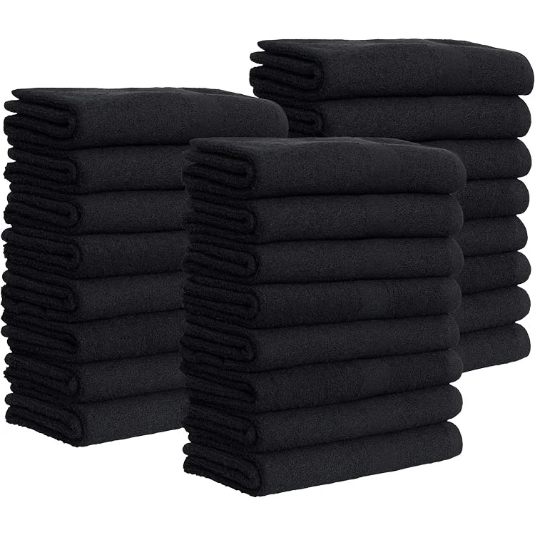 Wholesale 100% Cotton Bleach Proof Salon Towels Solid Color Luxury Style Custom Logo Gym Spa Beauty Hair Care Bulk Supplies