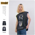 Men Gradient Wash Tshirt Distressed Plain Vintage Custom Sleeveless t Shirt Camiseta Sin Mangas Para Hombre Sleeveless T-shirt