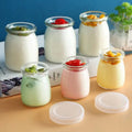 Glass Dessert Jam Jar Jelly Milk Shake Glass Yogurt Bottle Pudding Bottle with Lid