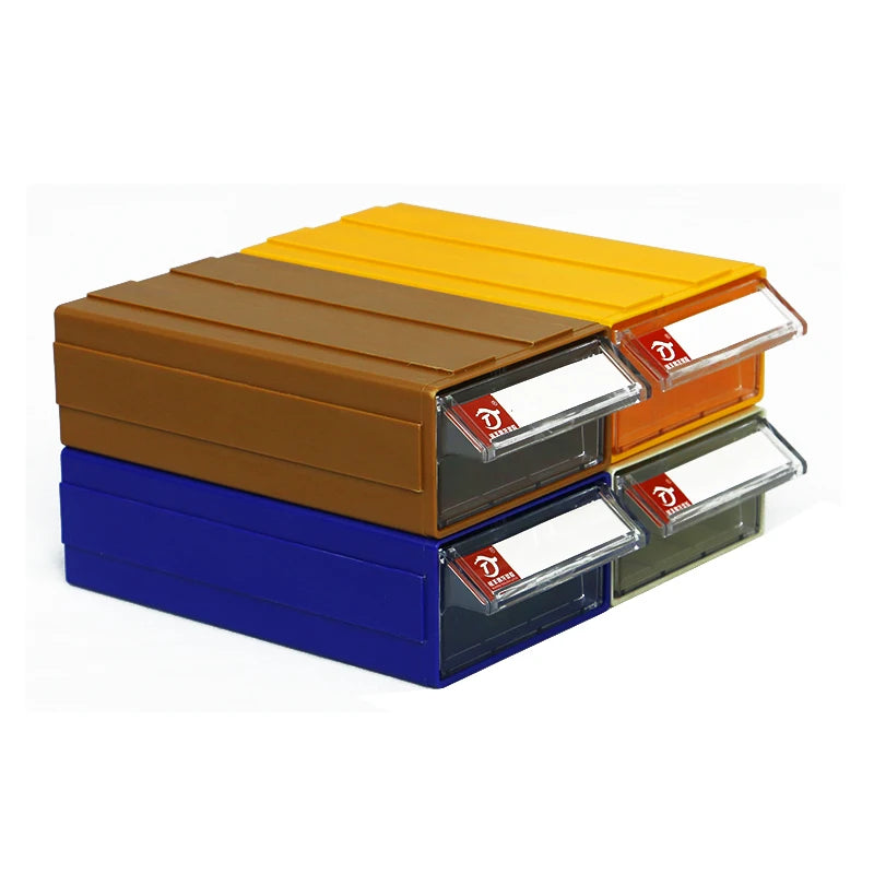 5-Tier Transparent Plastic Office Drawer Modern Desk Cabinet Storage Box Free Assembly for Tools Jewelry Wardrobe Carton