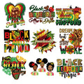 Black History Custom Iron on Patches Decals Plastisol Clear Film Ready to Press Screen Print Dtf Transfers for T Shirts