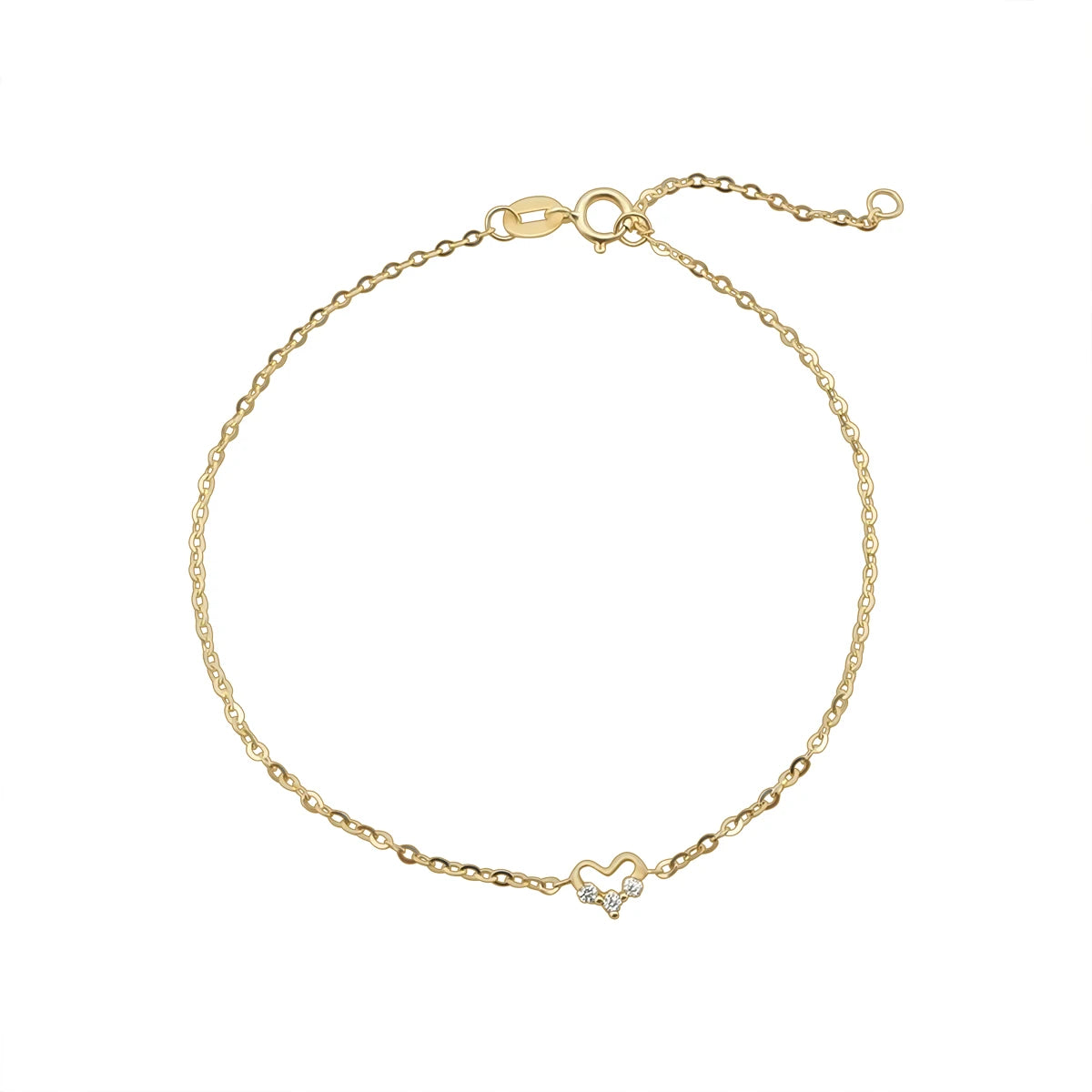Wholesale Custom Logo Diamond Bracelet for Women 18k Gold Heart Shape Cute Style for Anniversary Occasions