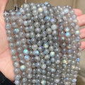 JD Wholesale 4mm 6mm 8mm 10mm Round Loose Stone Beads 5A Natural Gray Moonstone Healing Gemstone Bead for Jewelry Craft Making