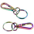 DIY Metal Rainbow Snap Hook With Split Ring Key Buckle Swivel Snap Hook