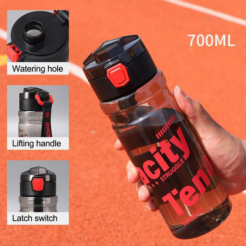 Summer 700ml Student Portable Sports Water Bottle Outdoor Space Cup with Logo Design Straw Type for Drinking for Travel