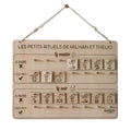 Wooden Daily Weekly Monthly Calendar to Do List Responsibilities Board Task List for Kids