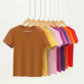 Wholesale 100% Cotton Men's Summer T-Shirts Custom Print Logo Summer Plain Solid Jersey T-Shirts