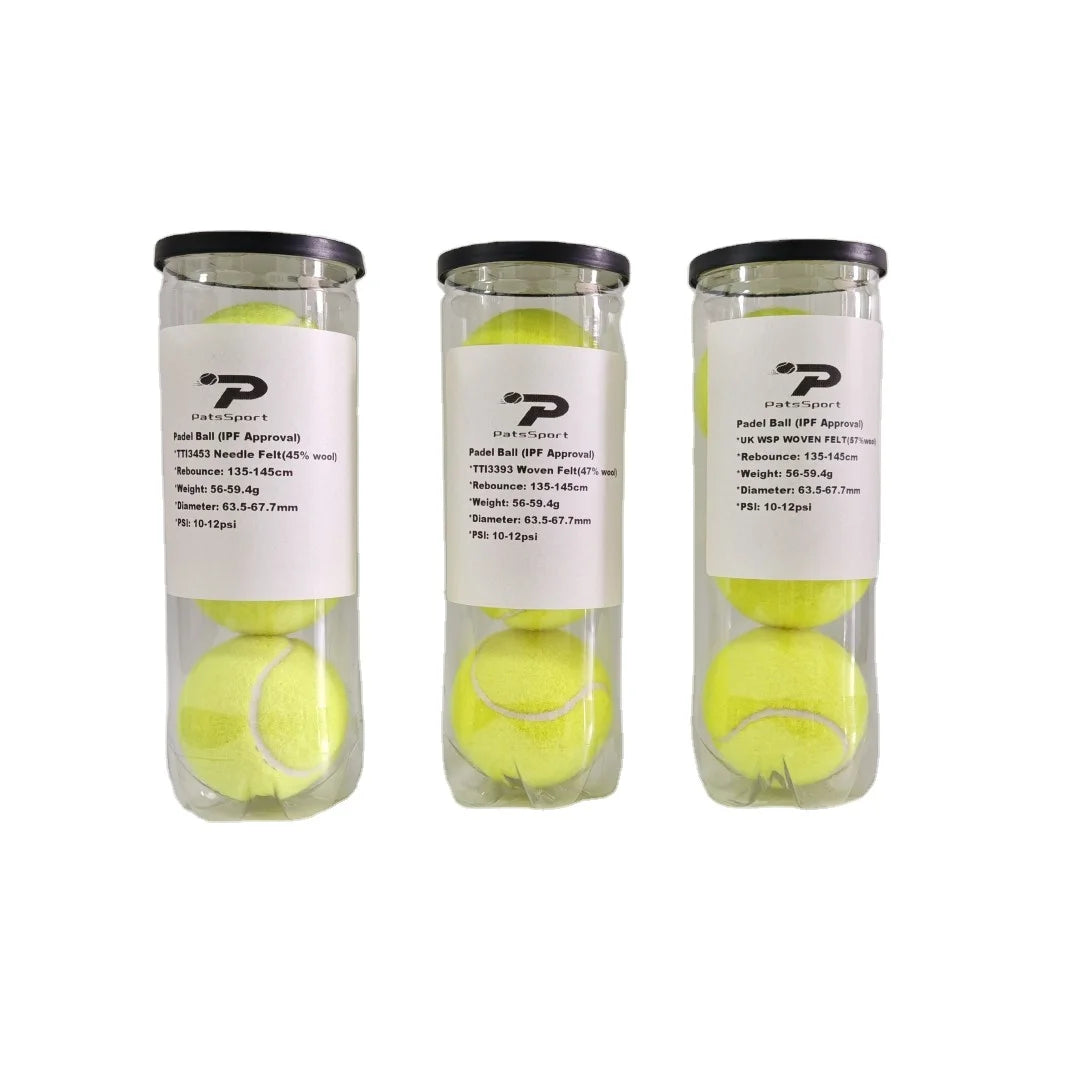45% Wool IPF Approve Padel Ball - Extra Duty TTI3453 Needle  Felt Pressurized Tennis Dot 3pcs/tube