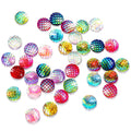 100pcs/bag 12mm Mix Colors Mermaid Fish Scale Flat Back Rhinestone Round Cabochon Embellishment Scrapbooking DIY Crafts W269