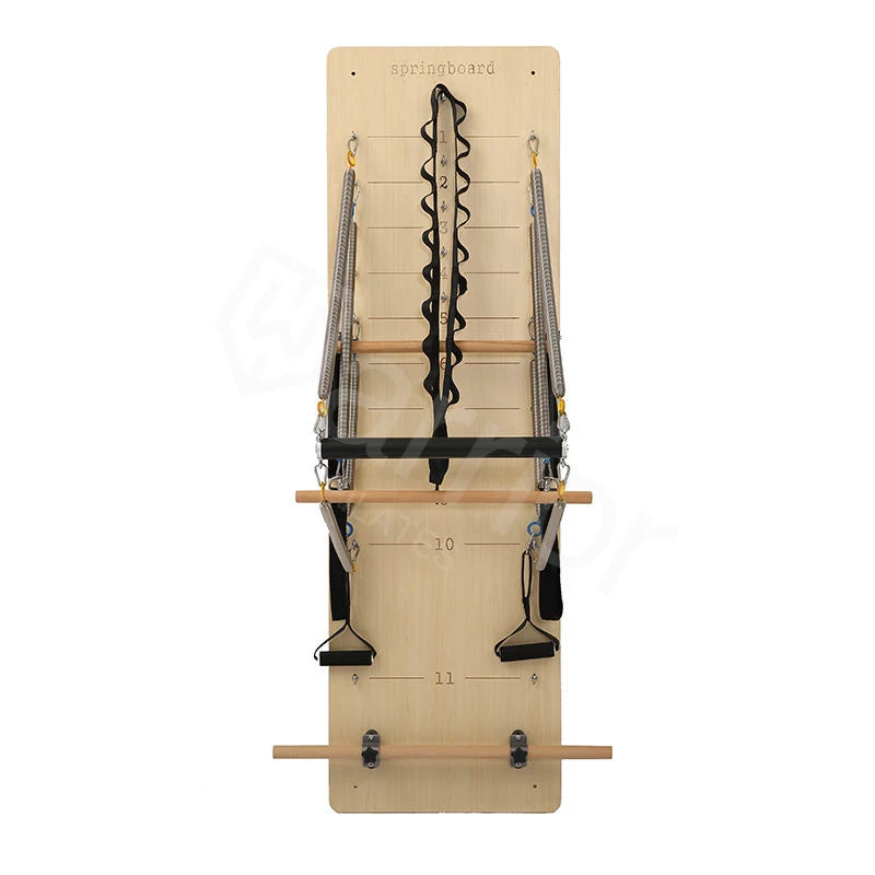 Top Quality Wooden Pilates Equipment Springboard and Push Through Bar Spring Board