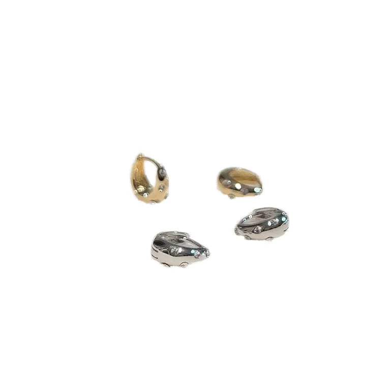 2025 New Trend Summer Hoop Earrings for Women 925 Sterling Silver  Zircon Cold Light Wind Style for Gift Women's Jewelry