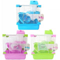 Small Castle Hamster Cage Supplies Double Storey Portable Mini Lightweight with Snap Button Closure Breathable Cabin