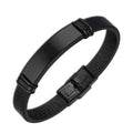 New Fashion Simple Men's Stainless Steel Leather Bracelet Factory Wholesale Fashion Charm Bracelets
