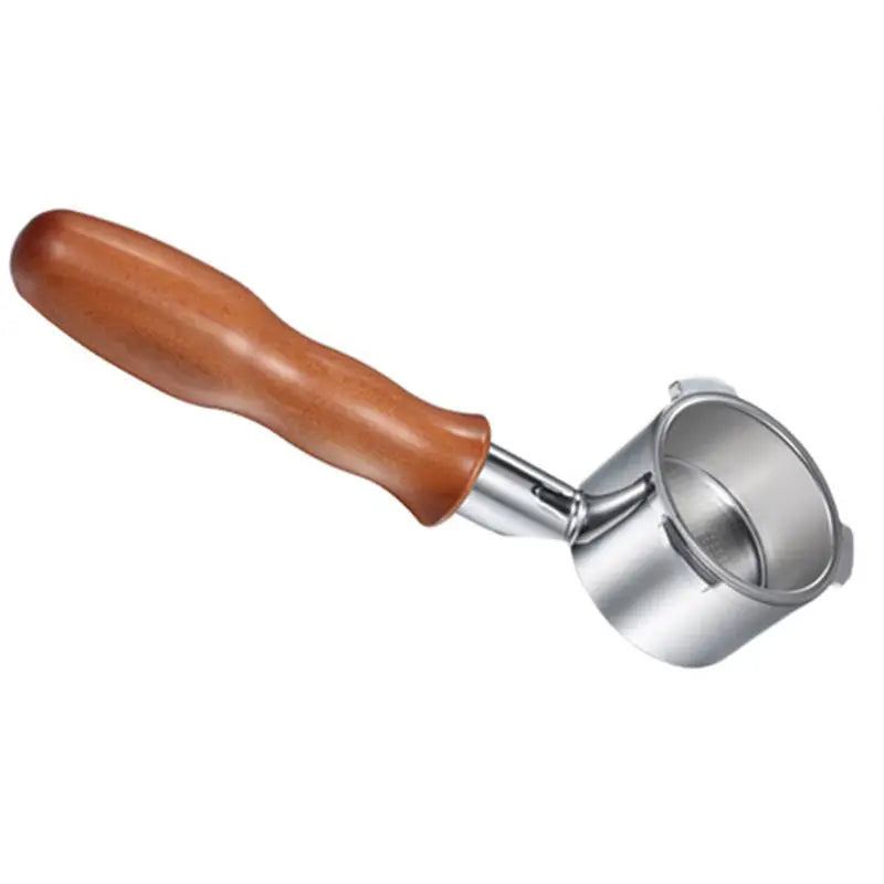 Custom Logo China Factory Customized Coffee Barista Tools 3 Ear Espresso Handle Wooden Handle Bottomless Coffee Handle