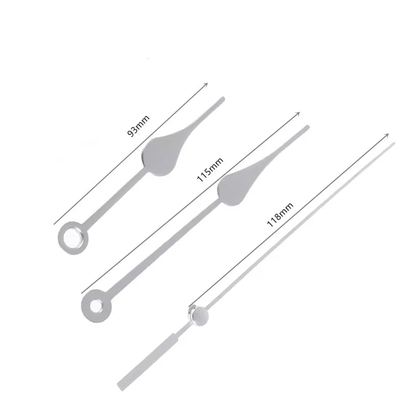 White Custom Minute Hour Hands Pointer for DIY Wall Clock Repair Tools Kit
