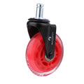 Durable 75mm Red Transparent Steel Casters Wholesale Price Portable Furniture Casters Adjustable  Furniture Replacement