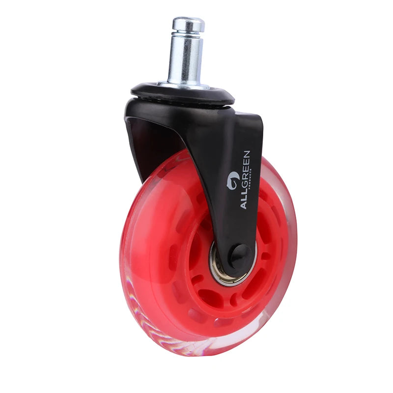 Durable 75mm Red Transparent Steel Casters Wholesale Price Portable Furniture Casters Adjustable  Furniture Replacement