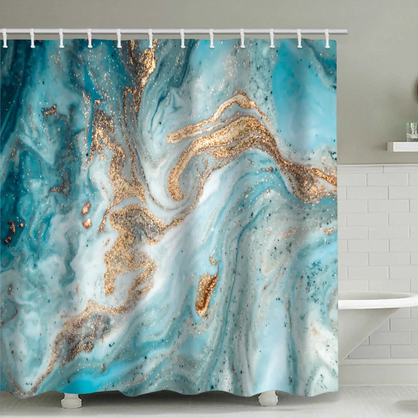 Abstract Shower Curtain Modern Design Shower Curtains With Hooks/