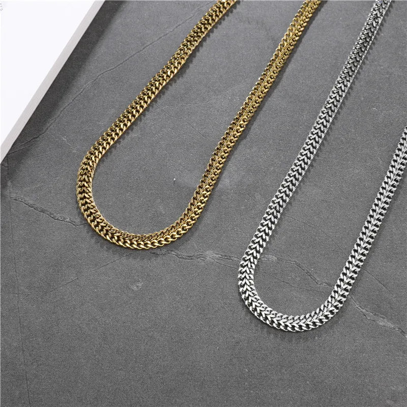 Fashion Trend Personality Chic Stainless Steel Thin Chain Necklace Personality Chic Metal Women's Necklace