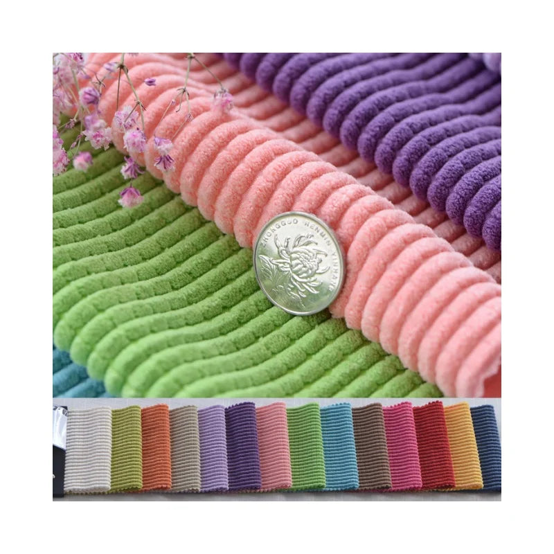 Tela De Poliester Wholesale 147cm Wide Medium Thick Multi-color Solid Color Home Textile Velvet Fabric