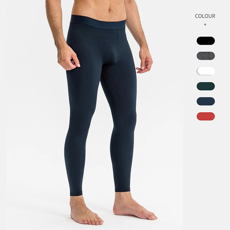 Mens Fitness Base Layer Pants Quick Dry Breathable Sports Stretch Tight Fitness Training Running Gym Basketball Leggings