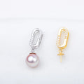 P010847 DIY 7-9mm Natural Freshwater Pearl Pendant Accessory 925 Sterling Silver Engagement Jewelry Necklace for Women
