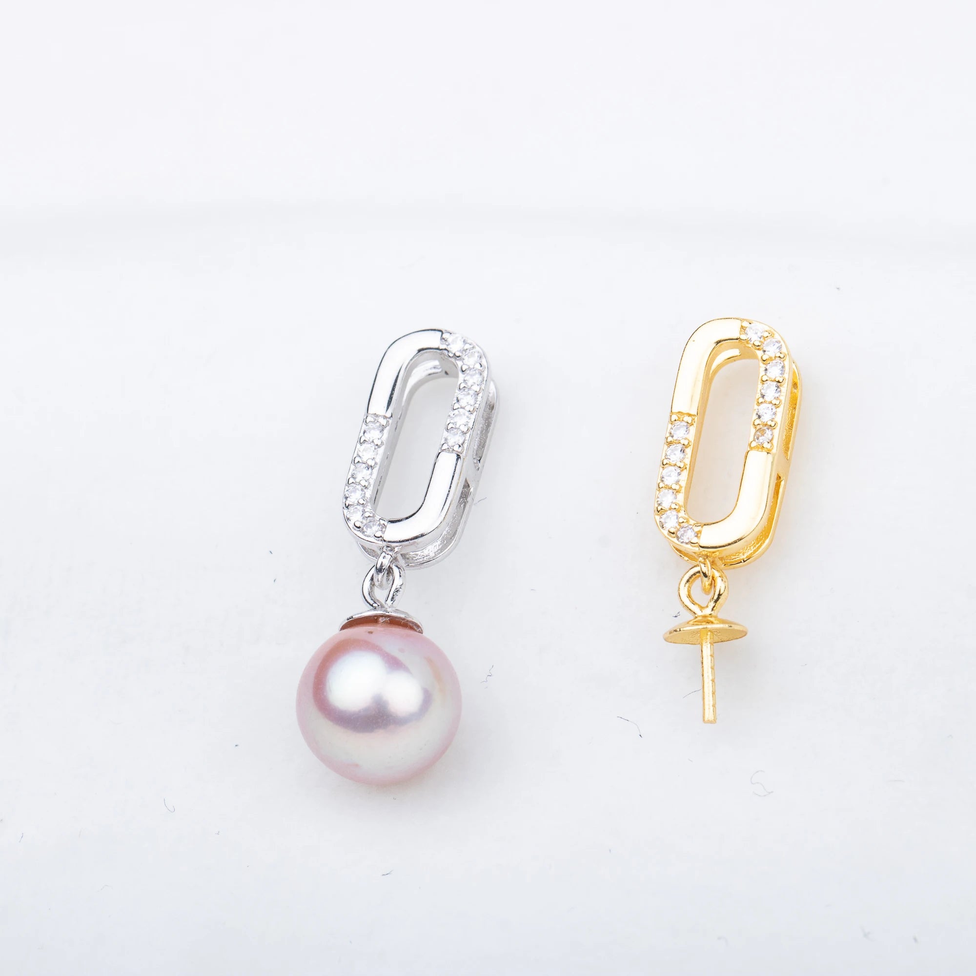 P010847 DIY 7-9mm Natural Freshwater Pearl Pendant Accessory 925 Sterling Silver Engagement Jewelry Necklace for Women