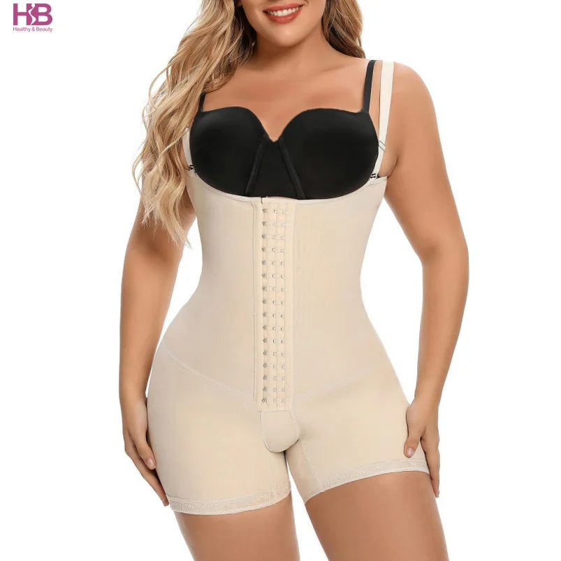 Women's Breathable Seamless Waist Trainer Bodysuit Shapewear for Postpartum Slimming with Medium Control
