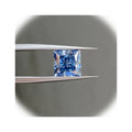 Square Blue Moissanite 0.8ct to 6ct Loose VVS Quality GRA Certificate Blue Princess Cut Moissanite Diamond