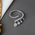 Imitation Moissanite Hearts and Arrows Ring with Diamond Tassel Fashion Open Adjustable Ring for Women Zircon Wedding Ring