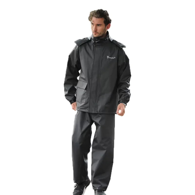 Custom Logo Outdoor Jacket Reflective Oxford Nylon Polyester  Waterproof Raincoat for Hiking