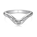 Dylam Wave Sterling Silver S925 Jewelry Stacking Ring Custom Cz Cubic Zircon Irregular Design Minimalist V Shape Rings for Women
