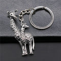 WYSIWYG 54x22mm Antique Silver Plated Antique Bronze Plated Zinc Alloy Giraffe Key Chain Souvenirs Gift P1-ABD-C10339