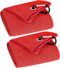 Wholesale Jacquard Embroidered Microfiber Waffle Weave Golf Towels Custom Logo Printed Manufactured in China