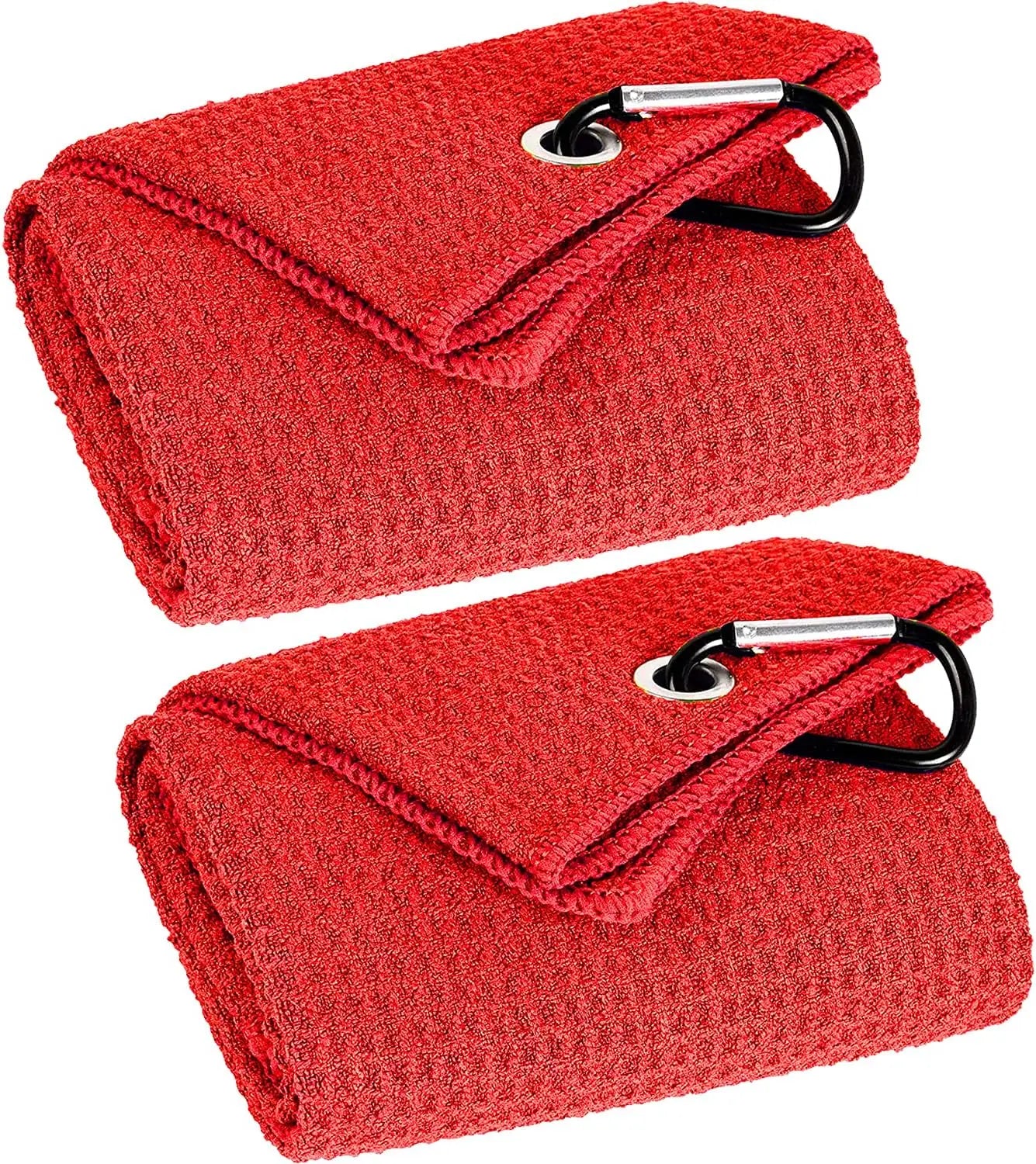 Wholesale Jacquard Embroidered Microfiber Waffle Weave Golf Towels Custom Logo Printed Manufactured in China