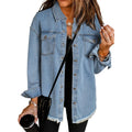 OEM ODM Plus Size Knitted Denim Button-Up Coat Casual Outwear Fall Jacket with Long Length Autumn Season