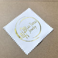 Custom Gold Printed  8x8cm  Jewelry Polishing Cloth Printed Soft Microfiber Silver Jewelry Cleaning Wiping Cloth